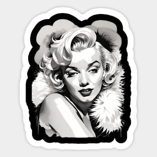 Marilyn Monroe Illustration Fanart Sticker